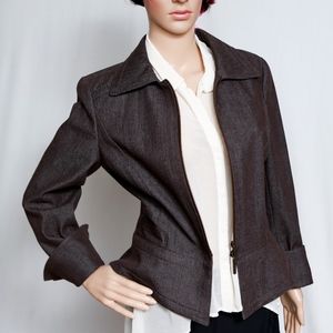 NEW w/ TAGS  Dana Buchman - Chocolate Denim Jacket